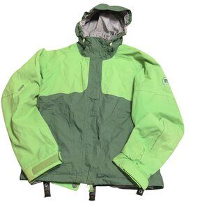 Helly Hansen Helly Tech Waterproof Outdoor Jacket Hood‎ Green Dual-Tone Size XS